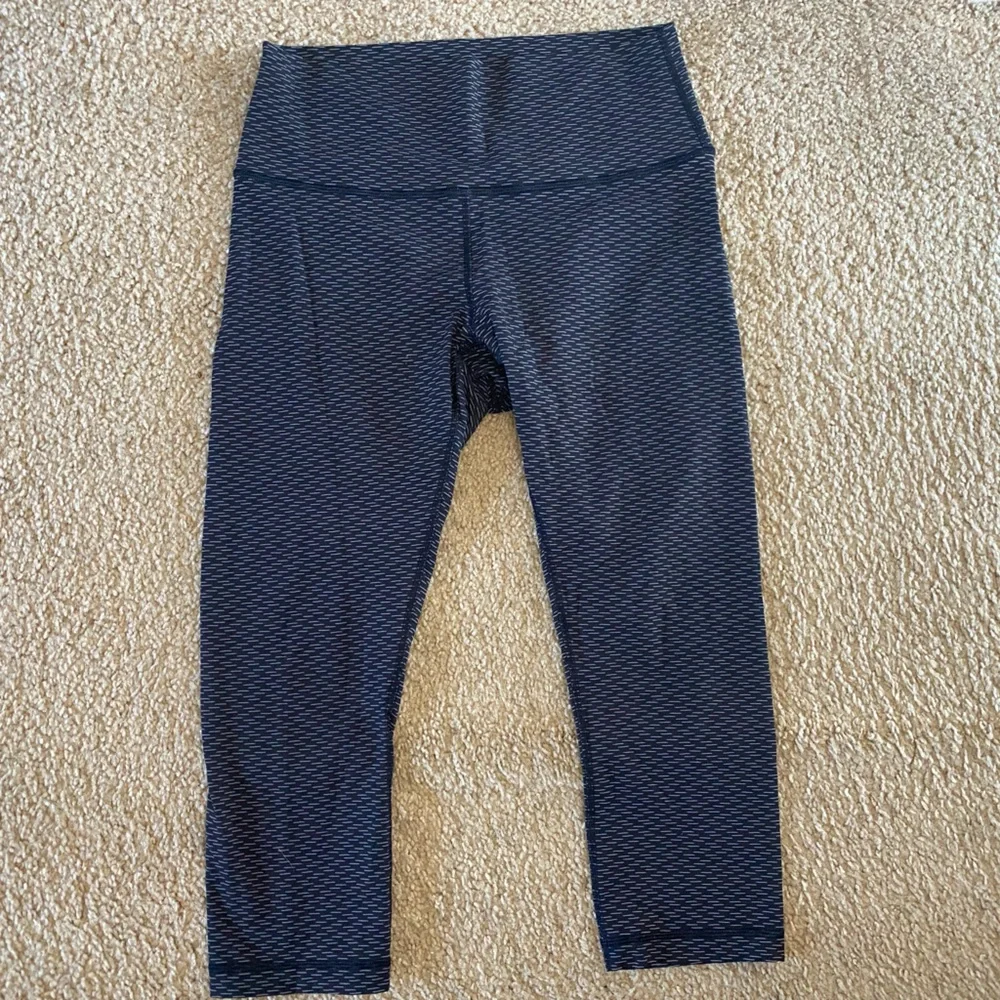 Lululemon Wunder Under Crop  Score Jacquard Black Luna